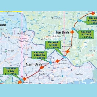 Liên danh Geleximco-Vinaconex-Phương Thành-Nam Sơn-Hoàng Cầu trúng gói thầu cao tốc Nam Định-Thái Bình